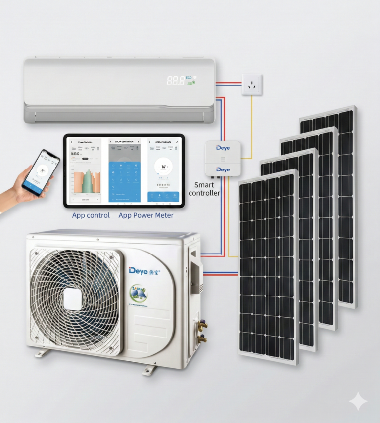 Hybrid AC/DC Solar Air Conditioner